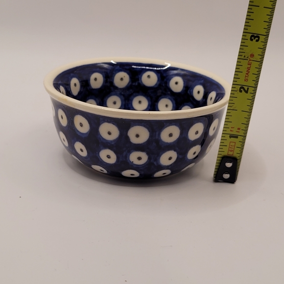 Vintage Original Bunzlau Germany Pottery Spotted Bowl 4" - Picture 5 of 6